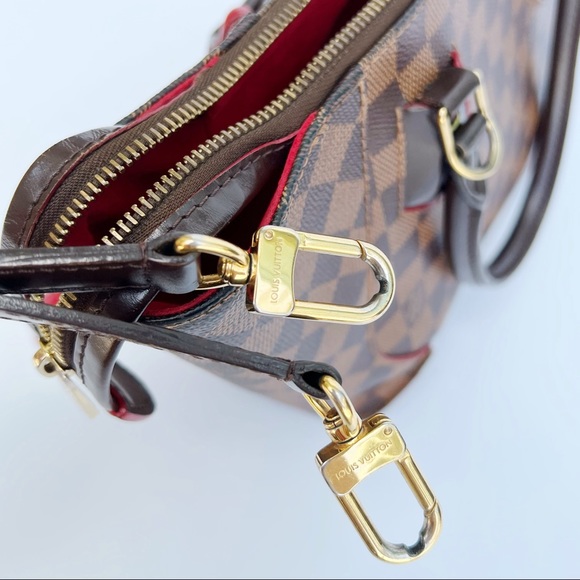 Louis Vuitton Kaisa Tote Satchel PM N51554 Damier Ebene Cerise Red Brown - Picture 7 of 13